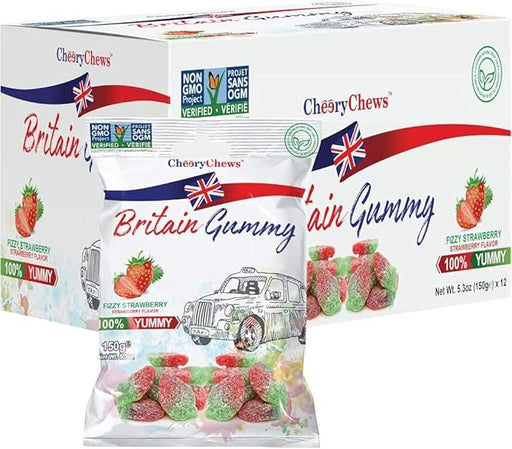 Britain Gummy - Fizzy Strawberry - 12 x 150g