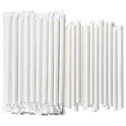 Bubble Tea wrapped Paper straws white pointed edge