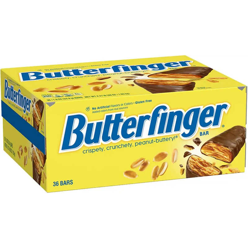ButterFinger - Peanut-Buttery Chocolate Candy Bar - 36 x 54g