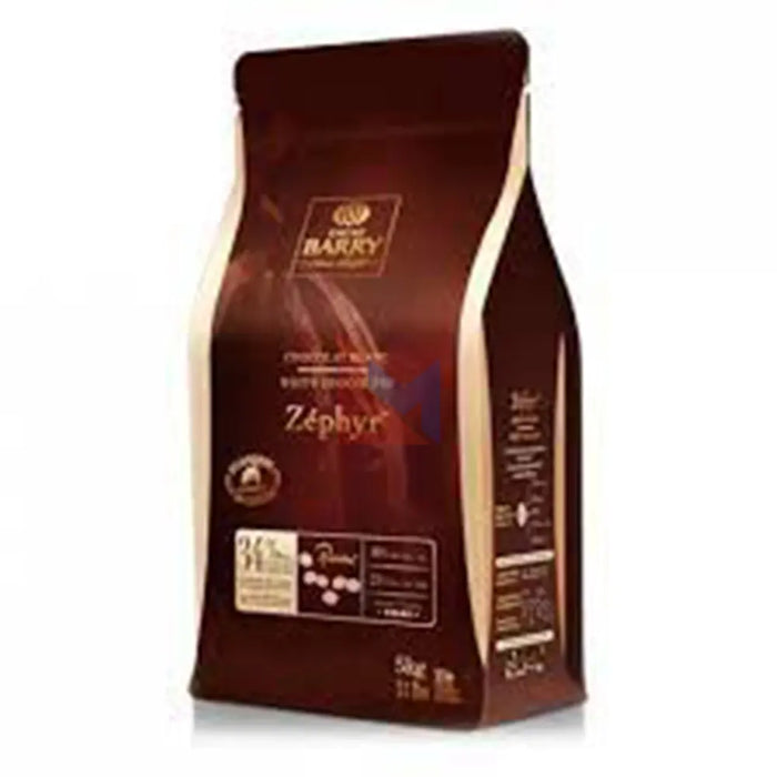 Cacao Barry - 34% Zephyr White Chocolate Callets - 5 kg