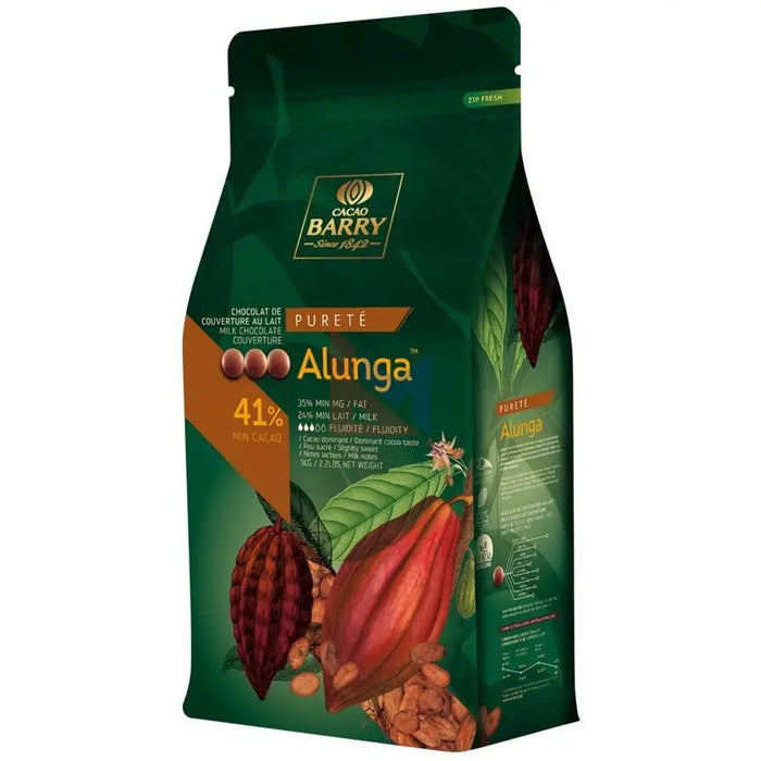 Cacao Barry - 41% Alunga Milk Chocolate Pistoles - 5 Kg