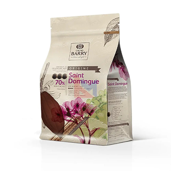 Cacao Barry - 70% Saint Domingue Dark Chocolate Couverture - 1 Kg