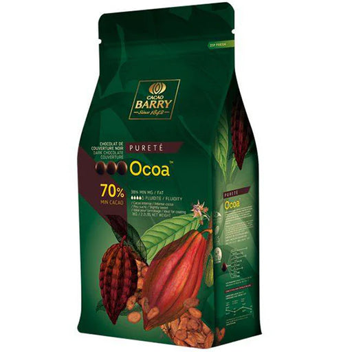 Cacao Barry - Ocoa 70% Pur Noir Chocolate - 6 x 1 Kg