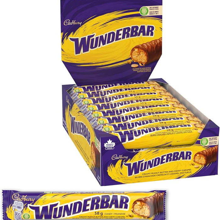 Cadbury - Wunderbar Chocolate Candy Bar - 24 x 58g