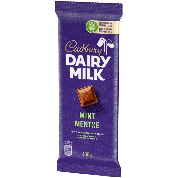 Cadbury - Dairy Milk Mint Chocolate Bar - 21 x 100g