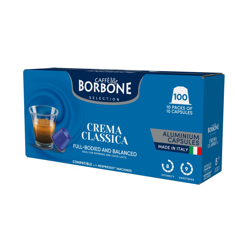 Caffé Borbone Crema Classica Nespresso Compatible Pods - Pack of 100