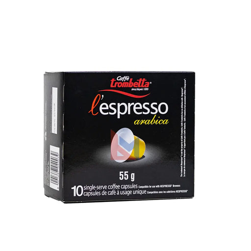 Caffe Trombetta - L'espresso Coffee Arabica Nespresso Compatible - 10 Packs