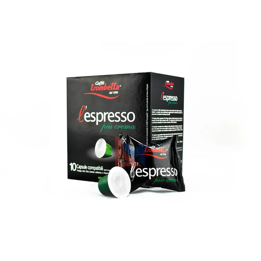 Caffe Trombetta - l'espresso Coffee PIU Crema Nespresso Compatible - 10 Pack