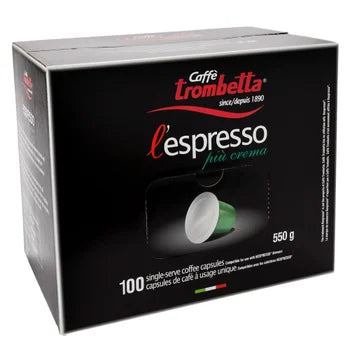 Caffe Trombetta Espresso Coffee Capsules - 100 Packs