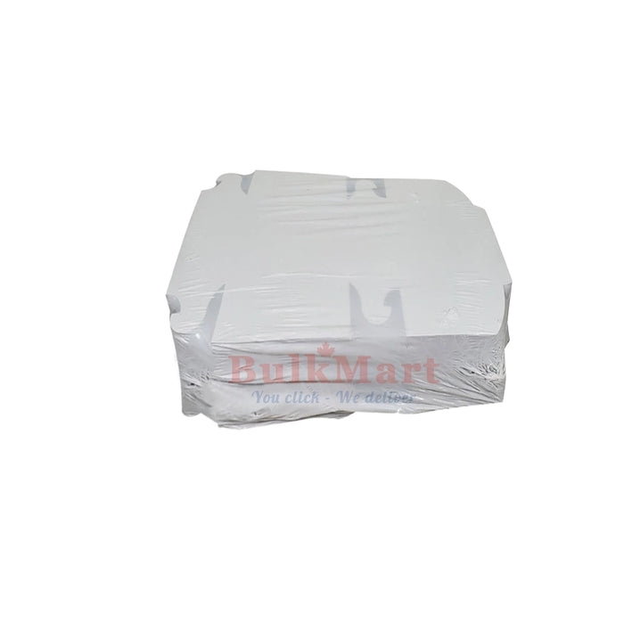 EB Box - Boîte à gâteaux / (Fish &amp; Chips 3 commandes) 8" x 4" x 3,5" Blanc - 250/Paquet