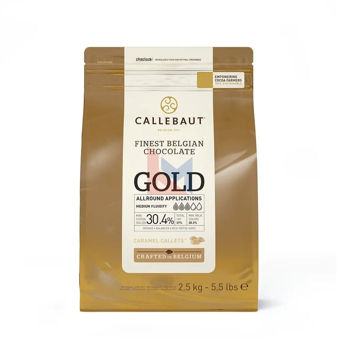 Callebaut - 30.4% Gold Caramel Callets - 4 x 2.5 Kg