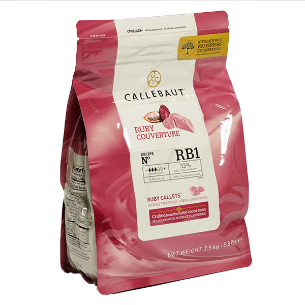 Callebaut - RB1 Ruby Chocolate Callets 34.6% - 2.5 Kg