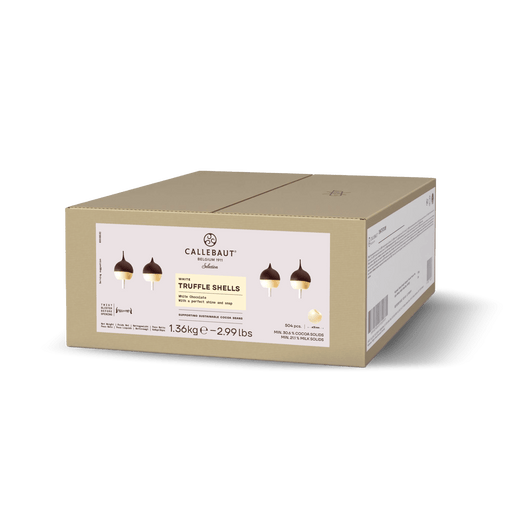 Callebaut chocolate truffle shells packaging on a transparent background