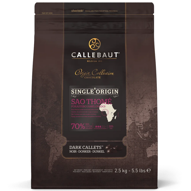 Callebaut - Dark Origin Chocolate Callets Sao Thome - 2.5 Kg