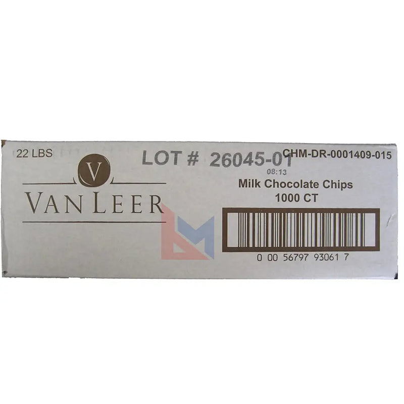 Van Leer - Milk Chocolate Chips 1000 Count - 10 Kg
