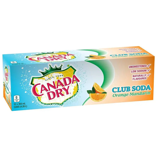 Canada Dry - Club Soda Orange-Mandarin - 12 x 355 ml / Pack