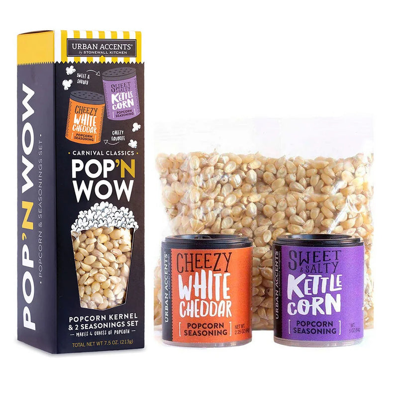 Carnival Classics Popcorn Gift Set, Kernels & 2 seasonings Set - 213g