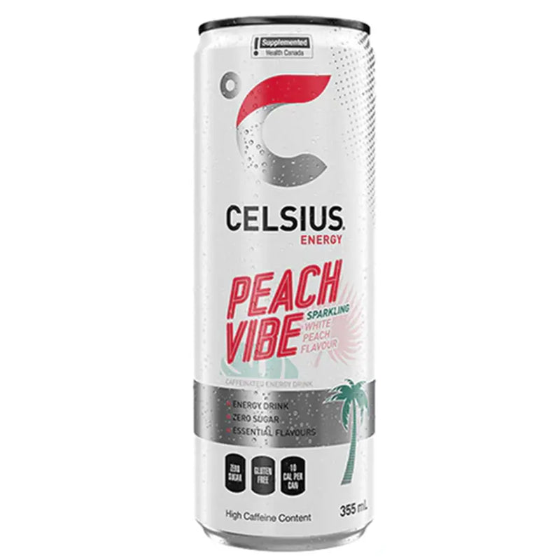 Celsius - Sparkling Peach Energy Drink - 12 x 355 ml