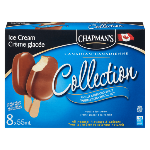 Chapman's Milk Chocolate Ice Cream Bar 8 x 55 ml