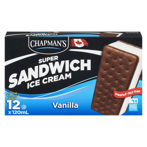 Chapman's Vanilla Ice Cream Sandwich 12 x 120 ml