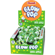 Charms - Blow Pop Sour Apple Lollipop - 48 x 18g