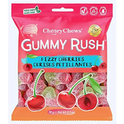 Cheery Chews - Gummy Rush Fizzy Cherries - 4 x 90g