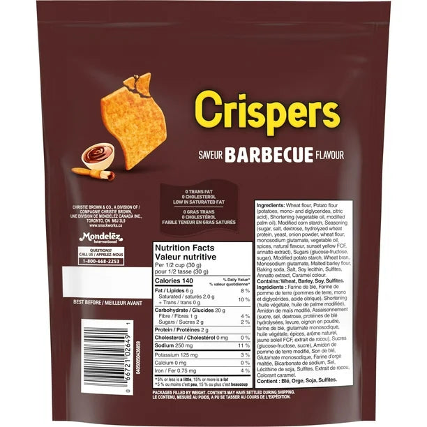 Christie - Crispers Barbeque Flavour - 3 x 145g