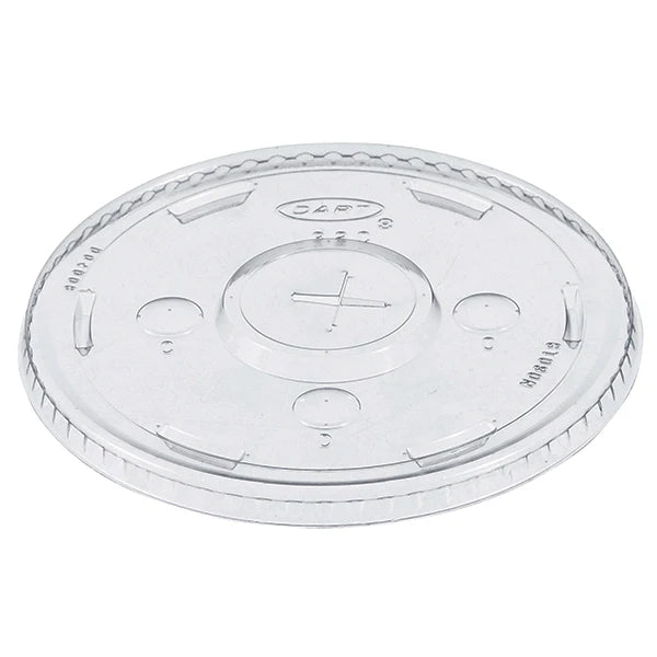 Clear Flat Lid Straw Slot For 32 Oz Cold Cups - 100/Pack
