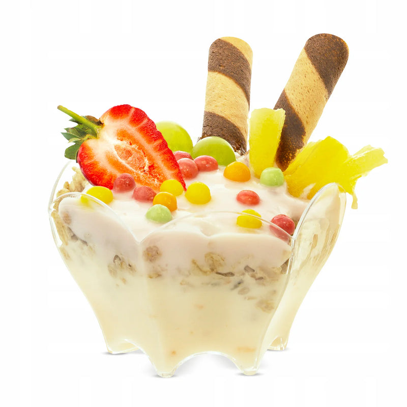 Clear Flower Shaped Dessert Cup