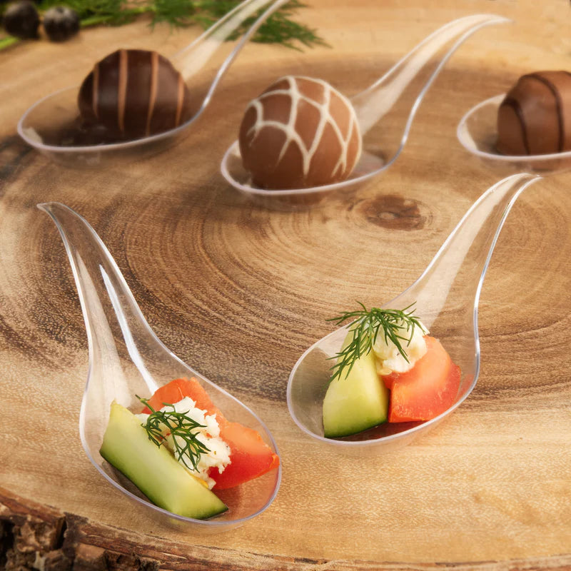 Clear Plastic Cocktail Spoon 