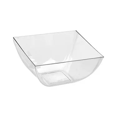 Clear Plastic Mini Curved Square Dessert Cups 2 Oz - 12/Pack