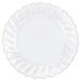 Clear Plastic Plate With Scalloped Design 7"- 10/Pack