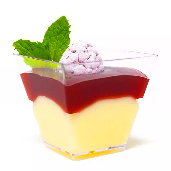 Clear Plastic Small Square dessert Cups 