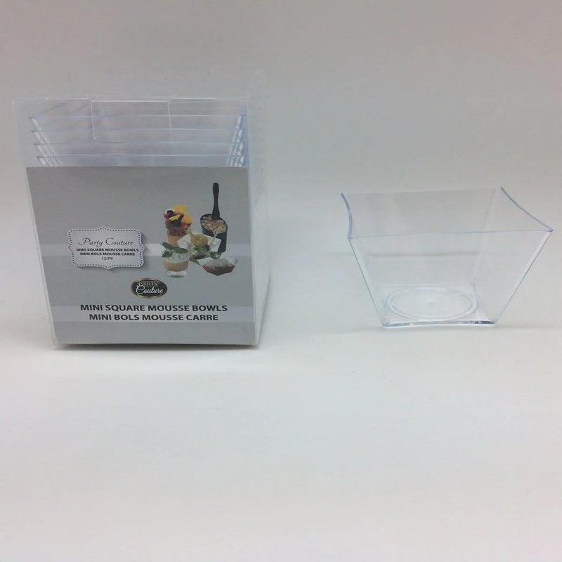Clear Square Mini Dessert Cup - 12/Pack