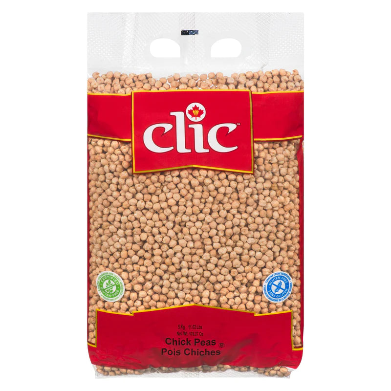 Clic - Dried White Chickpeas 9 mm Garbanzo Beans - 5 Kg