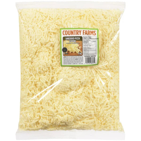 Country Farms - Pizza Topping Mozzarella Shredded - 2 Kg