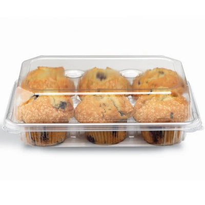 Crystal Seal - 6 Muffin Container, 6 Cupcake Container - 200/Case