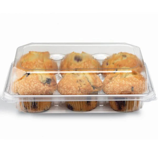 Crystal Seal - 6 Muffin Container, 6 Cupcake Container - 200/Case