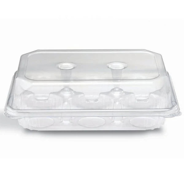 Crystal Seal - 6 Muffin Container, 6 Cupcake Container - 200/Case