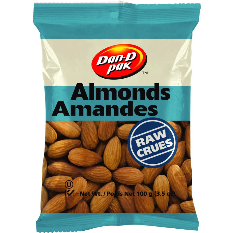 Dan D Pak - Almonds Raw Natural 100g