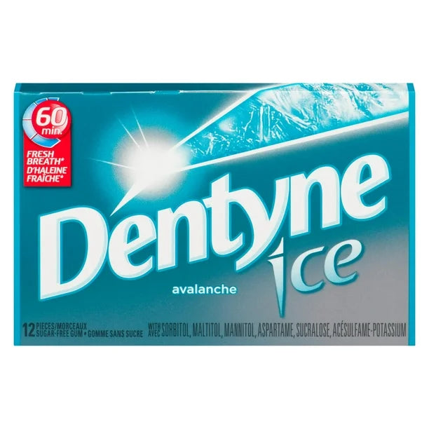 Dentyne - Ice Avalanche Sugar Free Gum 12 Pcs - 216 Packs