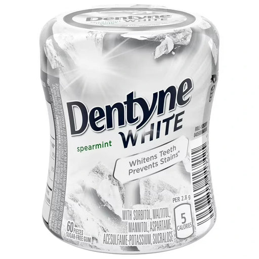 Dentyne White Spearmint Gum Bottle 60 Pcs - 6 Packs