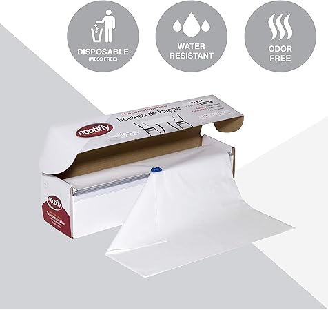 Disposable Plastic Tablecloth Roll White 54" x 108 ft - Each