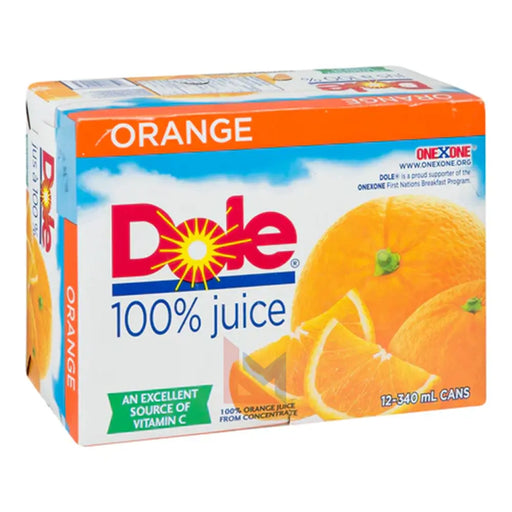 Dole - 100% Orange Juice - 12 x 340 ml