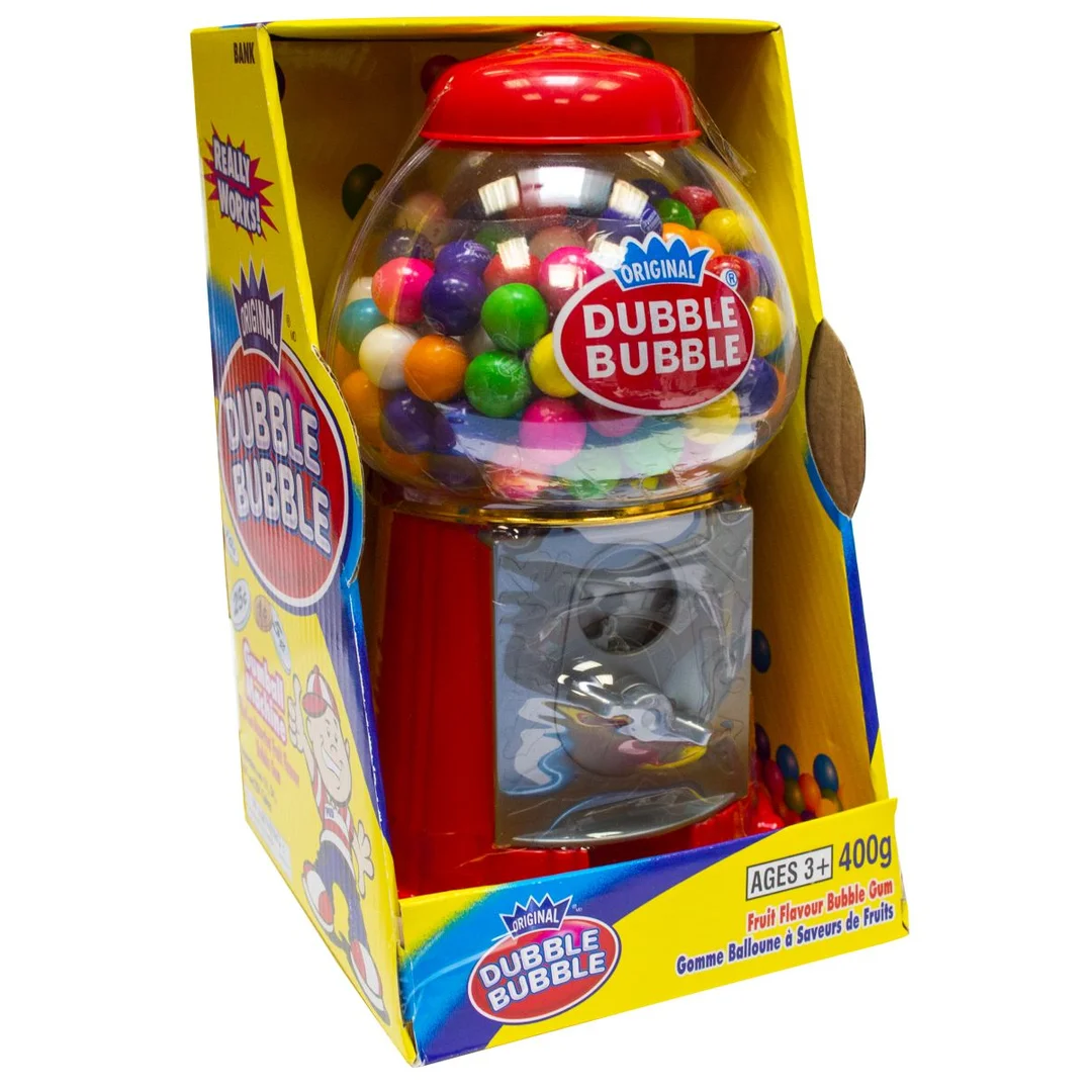 Dubble Bubble Original Gumballs Machine Red 400g, Wholesale Candy Bulk Mart