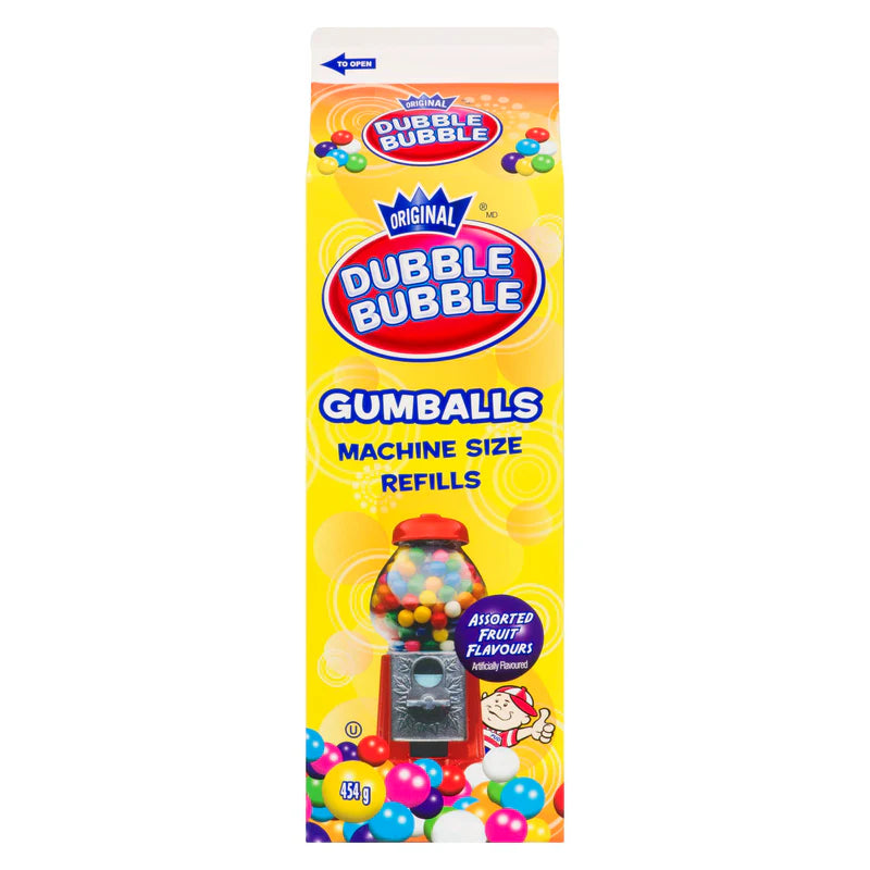 Dubble Machine Dubble Bubble Original Gumballs Machine Size Refills 454g — Bulk Mart
