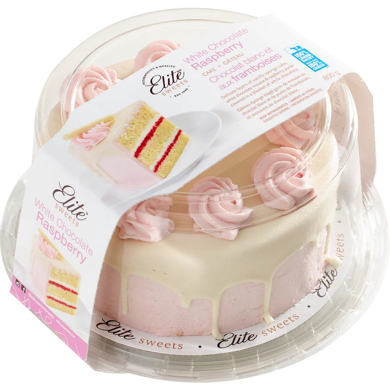 Elite Sweets - 6" White Chocolate Raspberry Cake - Each