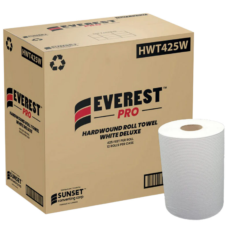 Everest Pro - HWT425W - White Hand Paper Towel Roll 425' - 12 Rolls
