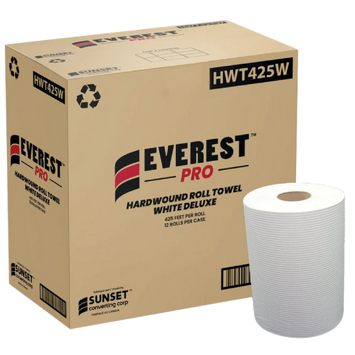 Everest Pro - HWT425W - White Hand Paper Towel Roll 425' - 12 Rolls
