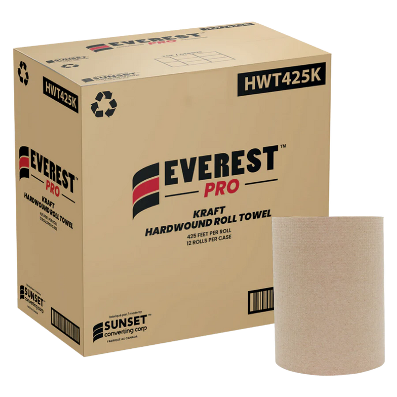 Everest Pro - Kraft Hand Paper Towel 8" x 425'- 12 Rolls